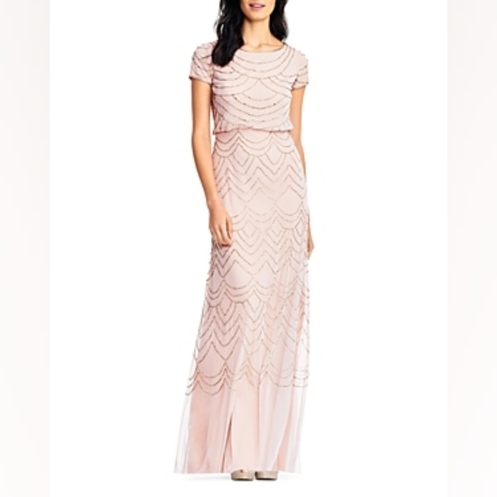 Adrianna Papell Beaded Blouson Gown Women’s - Picture 2 of 7